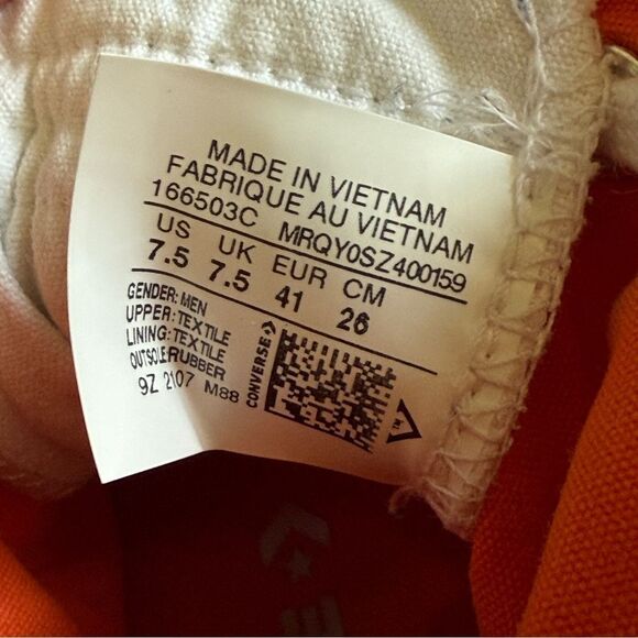 Converse High Top Graphic Chuck Taylor’s Black White 7.5 Men’s - Picture 4 of 11